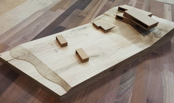 Realizacje: Frezowanie makiety architektonicznej z drewna
